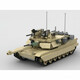 MOC Militärbausteine ​​M1A2 Panzermodell geeignet für kleine Partikelmontage Bausteinspielzeug für Kinder und Jungen M1 Panzer Aprikosengelb 1048 Partikelteile + Elektronik