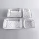 Choulebang BBQ tin foil box 500 packs rectangular takeaway disposable aluminum foil lunch box packaging box with lid manufacturer wholesale 3524 fish plate 100
