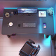 Computer desk desktop home folding table e-sports game table office desk simple study desk spring table black 80*40*75cm (no installation required)