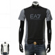 Emporio Armani EA7 Armani Men's Trendy Color Block Round Neck Short Sleeve T-shirt 6DPT23 PJVPZ Khaki 1713 L (Hong Kong Warehouse)