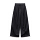Maden 2025 Summer New Black Relajado Pantalones casuales Pantalones sueltos Pantalones de pierna ancha pantalones de cordón