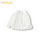 Balabala shopping mall same style baby shirt sweet A-type girls long-sleeved top 2025 new autumn wear white tone 00311 90