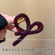 BARY REEF Korean high-quality acrylic hair clip hair large shark clip hair volume chocolate butterfly hair clip women's hair accessories chocolate brown cross style (12.5cm) regular version