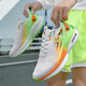 Ultra-light-Carbon-Board-Laufschuhe Sportschuhe für Männer und Schüler-Schüler der physischen Test Ultra-Soft Anti-Odor und atmungsaktive professionelle Marathon-Laufschuhe weiß und grün 9888 39 (245 mm)