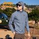 Jeep outdoor original yarn sun protection clothing men's summer light windbreaker UPF40+ sun protection clothing waterproof fishing hooded jacket technology gray 291 XL