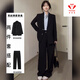 FANAOGE college student formal suit suit women's professional suit college student British suit shoulder pad Korean style suit jacket three-piece suit black suit + white shirt + trousers with shoulder pad M Recommended 95-110 Jin Jin equals 0.5 kg Urgent items will be sent on the same day - contact customer service for SF Express