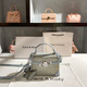 Bolsa de cocodrilo de la marca calculat/Keenck Bag de cocodrilo 2025 Spring New Cadeba Box Bag Crossbody Smare Bag Square Milk Color