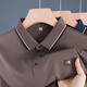 
Innolan 2024 new middle-aged dad summer ice silk top for men's short-sleeved T-shirt polo shirt casual solid color and bloody blue color average size 17080-110Jin [Jin equals 0.5 kg]