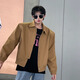 Poum Khaki Kurzer Schulterpadjacke Herren American Pilot Jacke Revers Herbst Dünnstil Baseball Uniform Qyrj-9905 Khaki M.