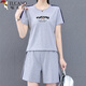 Woodpecker Pure Cotton Sports Set Shorts para mujeres 2025 Nuevo set de dos piezas de gran tamaño de moda Baolan 2XL