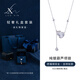 Weiluoxin s925 sterling silver gourd necklace for women, clavicle chain, light luxury niche pendant, birthday gift for girlfriend, best friend, light luxury gift box + tassel gourd necklace + certificate