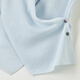 Fanqin Side Bouton Bouton à manches courtes Tempérament du pull à manches minces Top 452HA1920 Blue Taille égale