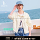 HAZZYS sun protection solid color thin short jacket for women 2025 spring and summer new casual jacket creamy white XS 155/80A 36