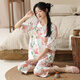 
Yalu summer new Chinese style short-sleeved pajamas can be worn outside for women's home clothes cropped trousers cotton can be worn outside for summer casual thin Y9901 M