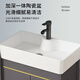 
DAFIFY small apartment bathroom cabinet bathroom wash basin cabinet combined ceramic integrated basin balcony wash basin sink basin 1618 hanging cabinet 4837cm mirror cabinet