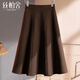 Sibaishe High Waist Umbrella Skirt 2025 Autumn New Women's Commuting Simple Temperament Mid-Length A-Line Skirt