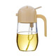 Dual-purpose oil kettle, spray and pour, dual-purpose kitchen household spray kettle, spray oil kettle, leak-proof seasoning bottle, sauce vinegar oil bottle, bear dual-purpose oil kettle (yellow), 580ml