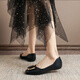 Belle Leder Single -Schuhe für Frauen 2025 Sommer Neuer leichter Mund flacher Sohle -Bohnenschuhe für Herbst Soft Sohle schwangere Frauenschuhe für Frauen, die ihre Füße lange Zeit nicht satt haben