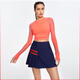 La fièvre des particules arbore des manches longues printemps et d'été léger et beau dos court yoga fitness décontracté top 01483 fluorescent orange-314 s