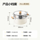 Bear titanium-containing ceramic double-layer steamer large-capacity soup pot household cooking pot 28cm gas stove universal JG053-P02