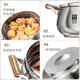 Fat Donglai Yangma recommends the new thickened steamer 316 stainless steel large capacity household multifunctional soup pot 316 food grade with steaming grid_( 24cm 20-26cm