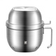 Zwilling (Henckel) Germany 304 stainless steel fast food cup with lid food grade rice jar lunch box special dining bowl for primary school students and office workers 304 steel fast food cup + high lid + grid bowl