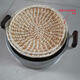 
Handmade reed grass weaving steamer hat steamer steamer steamer steamer stainless steel aluminum pot steamer steaming cover rural big pot straw cover green 7374cm edge