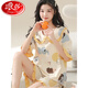 Langsha Extra Large Size 5XL Fat Sister Pure Cotton Pajamas Women Summer Plus Fat Plus Large Size 200 Jin [Jin Equal to 0.5 kg] Short-sleeved Shorts Large Size Loose A3519 [Shorts Set] M[80-100 Jin[Jin Equal to 0.5 kg]] All Size