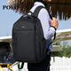 POLO【新品】双肩包男款大容量旅行背包男大学生通勤时尚书包休闲电脑 黑色.