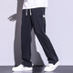 
Phelos summer thin Laiser Tennis casual pants for men's trendy loose straight-leg pants tied with ice silk pants KK1048 dark gray M (90-110Jin[Jin equals 0.5 kg])