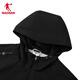 
Jordan Sports Jacket Men's Trench Coat Spring and Autumn Windproof Water-Repellent Hooded Outdoor Jacket Long Sleeve Top Black/Crescent S