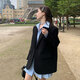 Xinnan 2025 new style gray suit jacket for women in spring and autumn, no ironing, high-end sense, versatile temperament, student casual commuting suit, gray suit jacket, suitable for 120Jin, Jin is equal to 0.5kg or less