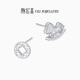 Chao Acer, get rich immediately, zodiac platinum earrings pt950 earrings, year of the horse, animal year gift, price: one pair, labor cost 230 yuan, 2.1 grams