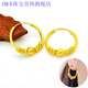 XMCK old phoenix gold-plated silver new earrings gold earrings lucky transfer mom girlfriend gift earrings earrings gold belt beads is a pair