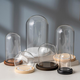 
Yonghuan glass cover spherical support rod ornament display box charcoal burning snap 1517+ antique wood A base