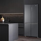 HAIER Holrigrator 655L Межразмерный четырехдверный четырехсторонний двухуровневый двойной частотный воздушный охлажденный безморозный домохозяйственные домохозяйственные морозы Super Loggain Epp EPP Ultra-Clean Dual-Cycle 655 литров [компрессор десятилетняя расширенная гарантия] BCD-6555WGHTD9DG9U1