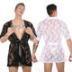 Großhandel Männer Super sexy Perspektive verführerische sexy Nachthemd Spitze Transparent Tanga Bademant