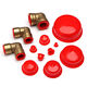 Red PVC rubber plug, silicone plug, plastic plug, internal thread screw, dustproof protective cover, sealed hole plug DRM5