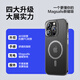 品胜 适用苹果15ProMax手机壳iPhone15ProMax磁吸壳MagSafe无线充电防摔冰川纹理亲肤保护套 磨砂黑
