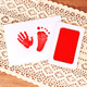 ROSHK baby and toddler wash-free special red gold ink pad 100 days commemorative hand and foot print hand and foot print ink box baby special hand and foot print ink pad large gold suitable for babies between 0-18 months