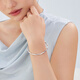 Lukfook Jewelry Platinum 950 Möbius Ring Platinum Bracelet Hollow Round Bracelet for Gift Price EFPTBB0001 58mm-10.85g (including labor cost 1118 yuan)