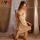 Yalu High-End sexy Pyjamas für Frauen Pure Desire Ice Seiden Frühling und Herbst Hosenträger Nachthemd Summer Nightkide Gefühl neuer Sommerstil 6629 Single Rock Rose Rot L.