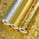 Pegado de papel tapiz de aluminio de oro yonghuan pintura decorativa decorativa dorada de oro amarillo techo cepillado papel pintado de techo de techo de pared tela de oro F17152 Versión espesa 0