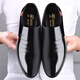 Dragonfly brand genuine men's genuine leather shoes business formal soft leather shoes Korean style casual inner heightening soft sole wear-resistant black cowhide shoes flat heel black 40