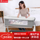 馍彭婴儿床可移动0-3岁多功能可折叠便携式新生儿摇篮床欧式宝宝床拼 灰+蚊帐+底框+床垫+床围+尿布台