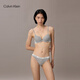 Calvin Klein sous-vêtements [Cadeau chinois de la Saint-Valentin] 25 Spring and Summer Women's CK Jacquard Taist Cotton Bikini Briefs D1618O P7A-COCOUT BLUE GRY 1 BRIPE M M