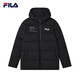 FILA official couple down jacket 2025 winter fashionable casual hooded top warm jacket for men and women