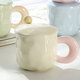 Jiwu Forest Ceramic Mug with Spoon Lid Cup Coffee Cup Couple Tea Cup Men and Women Large Capacity Yellow 420ml