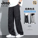 Jeep Spirit Summer Casual Hosen Herrenmodelle der Amerikaner der Amerikaner der amerikanischen Marke Paratrooper Hose Lose gerade dünne Ice Seide Schnelltrocknende Arbeitshose 2024JS756 GRAY [Sommer] 2025 Dünn M.
