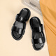 Walker Shop Pantoffeln für Männer [ausgewählte Top-Layer-Cowide-Stoff] Nicht-Schlupf-, schmutzige, modische, vielseitige lässige und einfache Männersandalen Blau 38